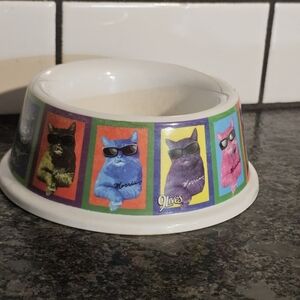 Vtg 9 Lives Morris The Cat Food Bowl Andy Warhol Look To It Plastic HTF Colorful